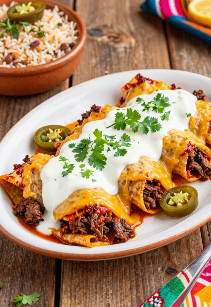 17 Dinner Recipes With Beef: Hearty Comfort Classics - 14. Spicy Beef Enchiladas 1