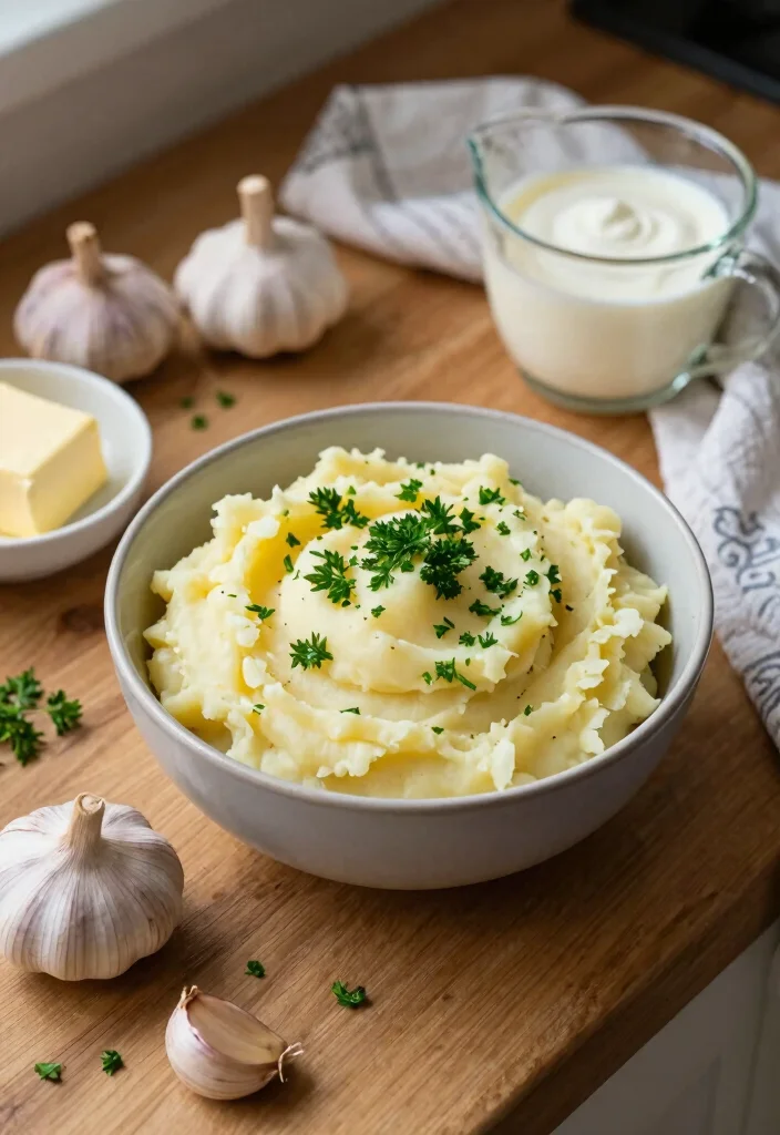 17 Dinner Recipes With Potatoes Cozy Filling Sides - 1. Creamy Garlic Mashed Potatoes 1
