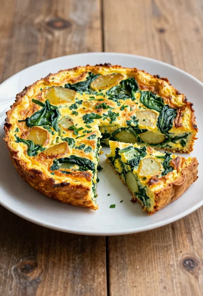 17 Dinner Recipes With Potatoes Cozy Filling Sides - 10. Potato and Spinach Frittata 1
