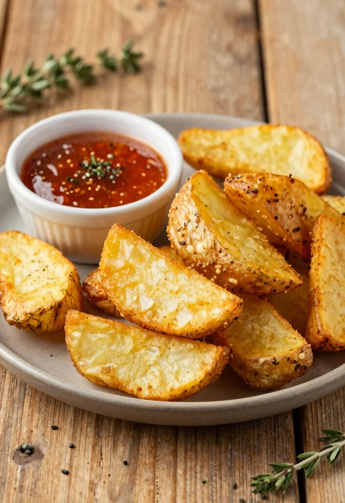 17 Dinner Recipes With Potatoes Cozy Filling Sides - 13. Potato Wedges with Spicy Dipping Sauce 1