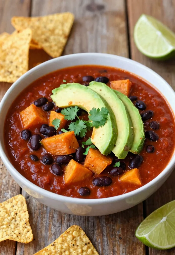 17 Dinner Recipes With Potatoes Cozy Filling Sides - 16. Sweet Potato and Black Bean Chili 1