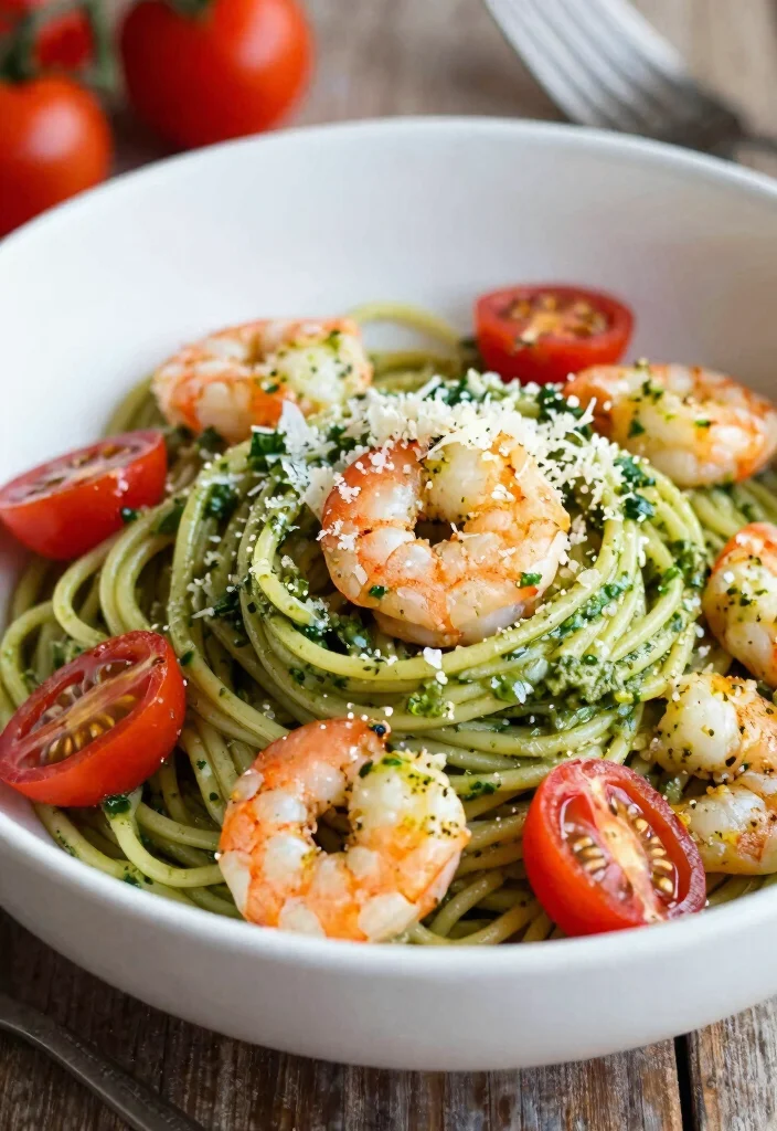 17 Dinner Recipes With Shrimp: Fast & Flavorful Seafood - 14. Shrimp Pesto Pasta 1