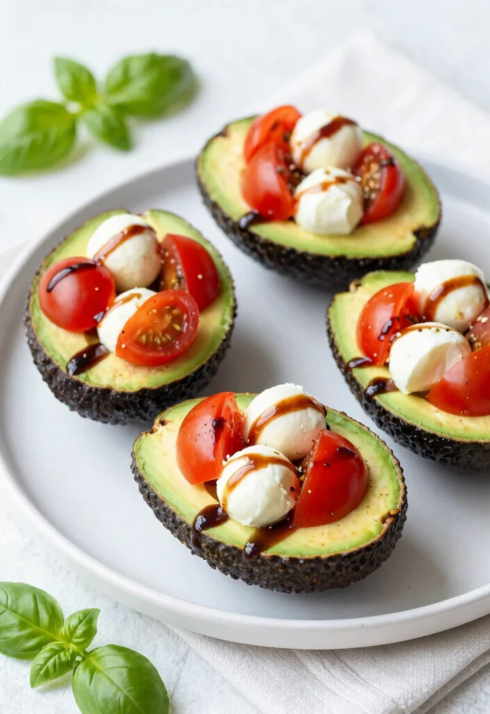 17 Dinner Recipes for Family Crowd Pleasing Dinners - 15. Caprese Stuffed Avocados 1