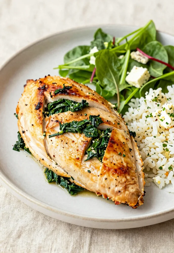 17 Dinner Recipes for Family Crowd Pleasing Dinners - 7. Spinach and Feta Stuffed Chicken 1