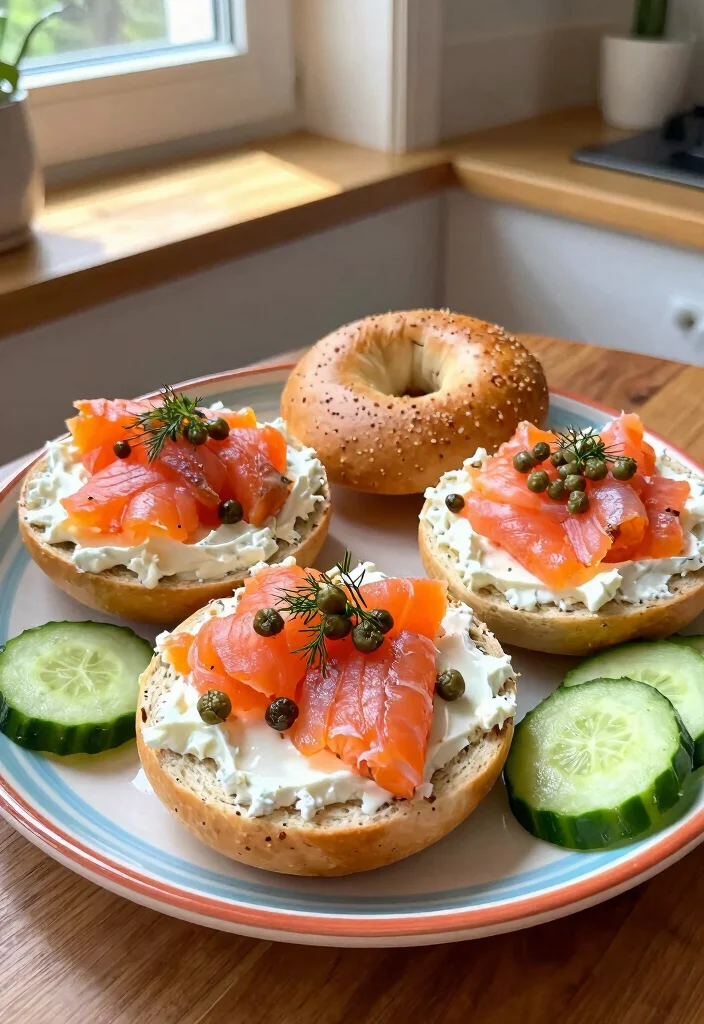 18 Budget-Friendly Canned Pink Salmon Recipes for Quick Weeknight Dinners - 6. Salmon and Cream Cheese Bagels 1