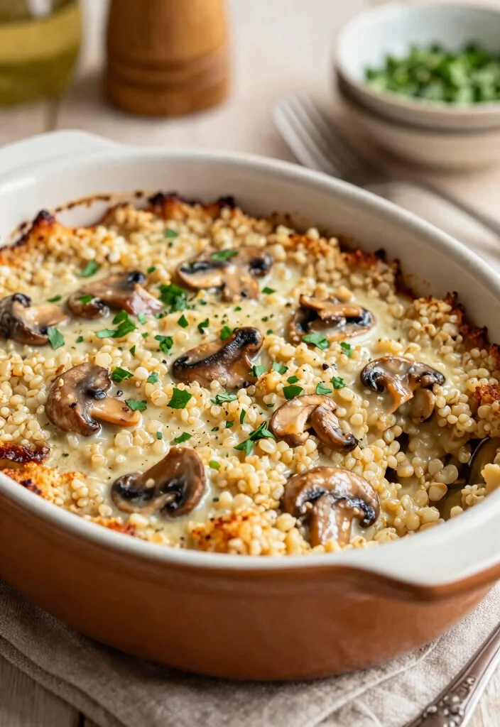 18 Casserole Recipes for Dinner: Cozy Family Classics - 14. Creamy Mushroom Quinoa Casserole 1