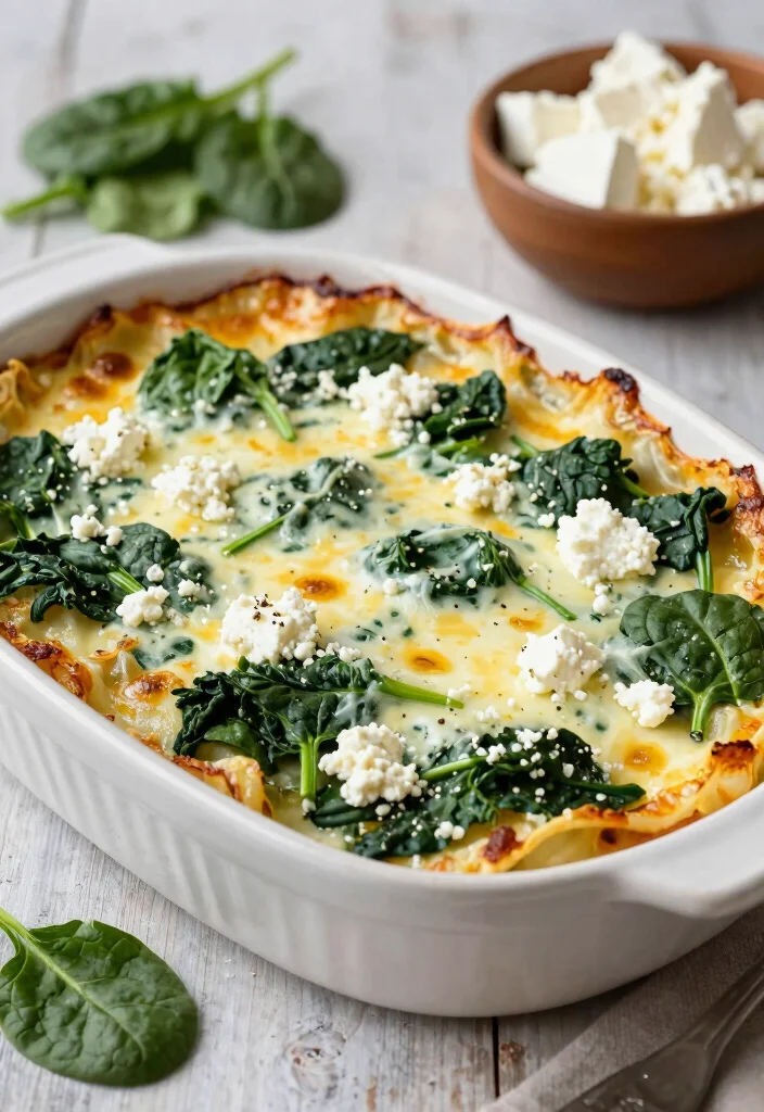 18 Casserole Recipes for Dinner: Cozy Family Classics - 5. Spinach and Feta Pasta Bake 1