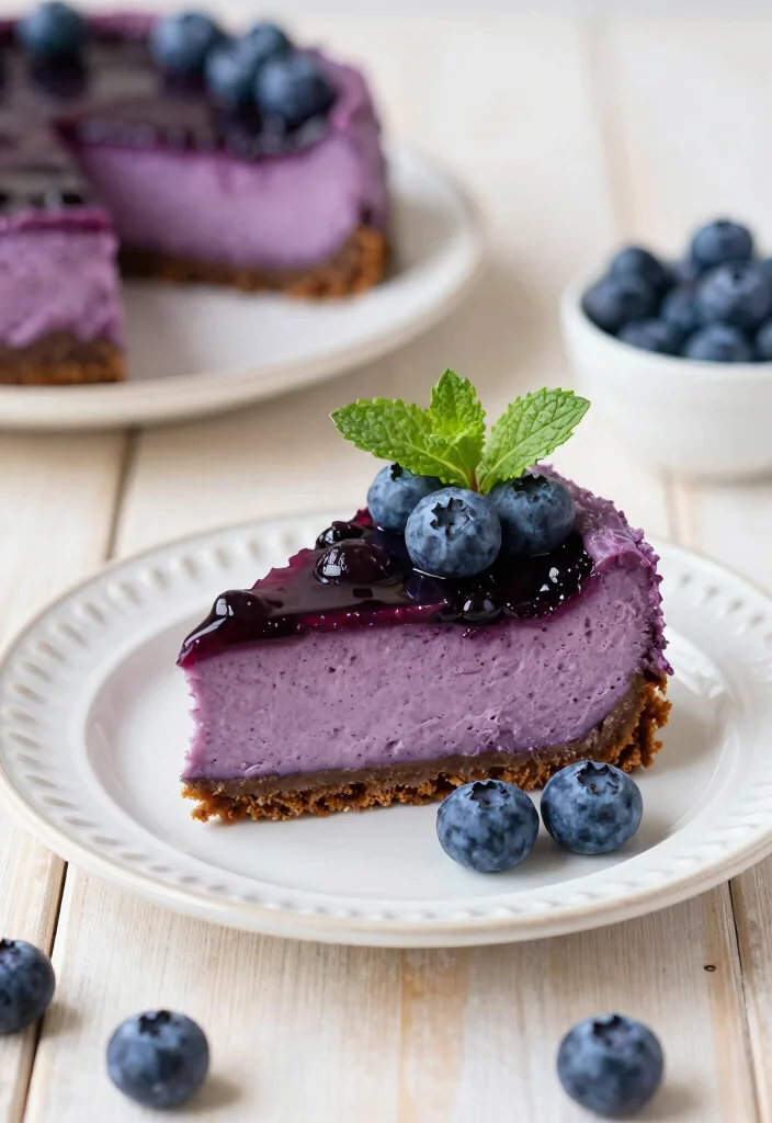 18 Cheesecake Factory Copycat Recipes Restaurant Favorites - 15. Vegan Blueberry Cheesecake 1