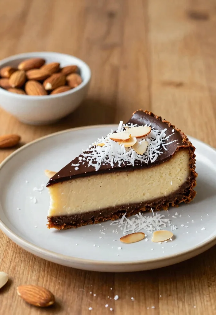 18 Cheesecake Factory Copycat Recipes Restaurant Favorites - 17. Vegan Almond Joy Cheesecake 1