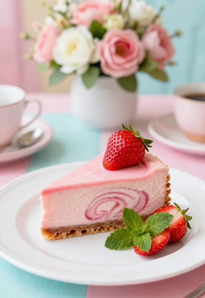 18 Cheesecake Factory Copycat Recipes Restaurant Favorites - 3. Vegan Strawberry Swirl Cheesecake 1