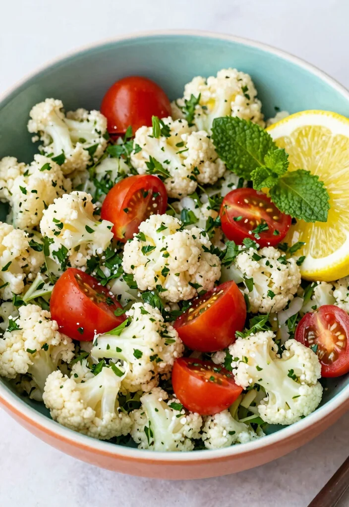 18 Dairy Free Dinner Recipes Flavorful and Simple - 14. Cauliflower Tabbouleh 1