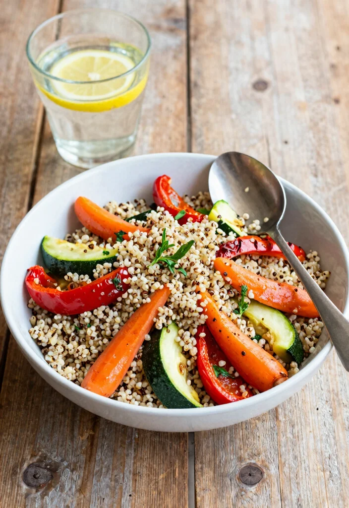18 Dairy Free Dinner Recipes Flavorful and Simple - 5. Quinoa Salad with Roasted Vegetables 1
