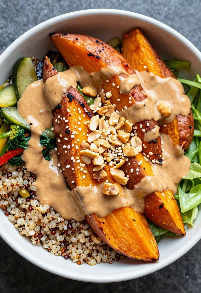 18 Dairy Free Dinner Recipes Flavorful and Simple - 9. Thai Peanut Sweet Potato Buddha Bowl 1