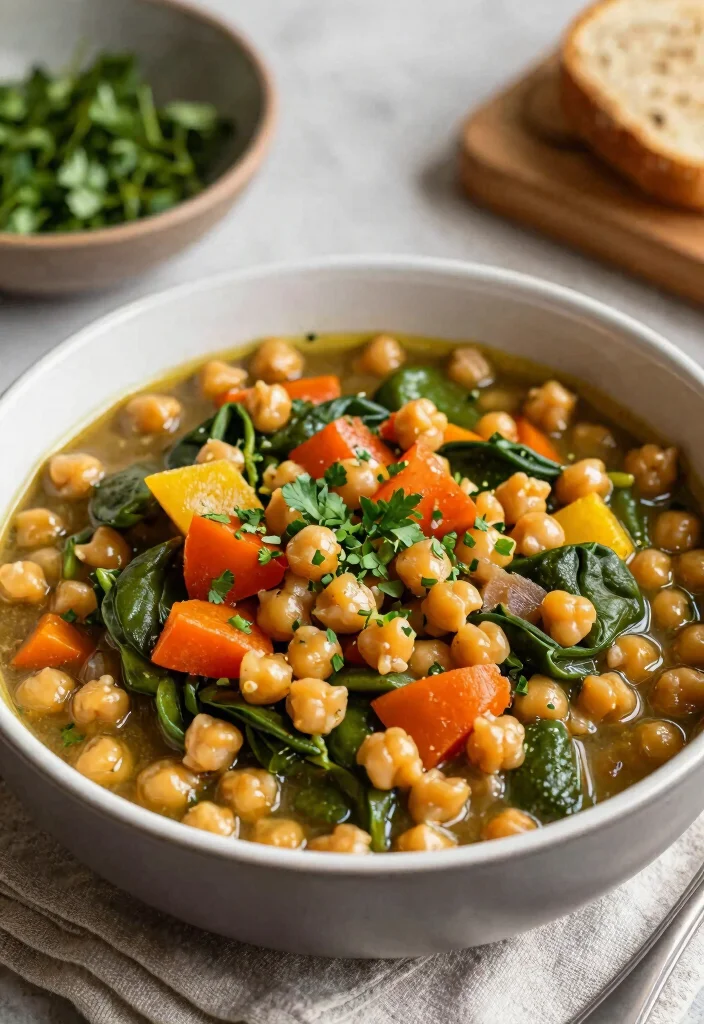 18 Dinner Recipes Dairy Free: Easy Weeknight Options - 16. Chickpea and Spinach Stew 1