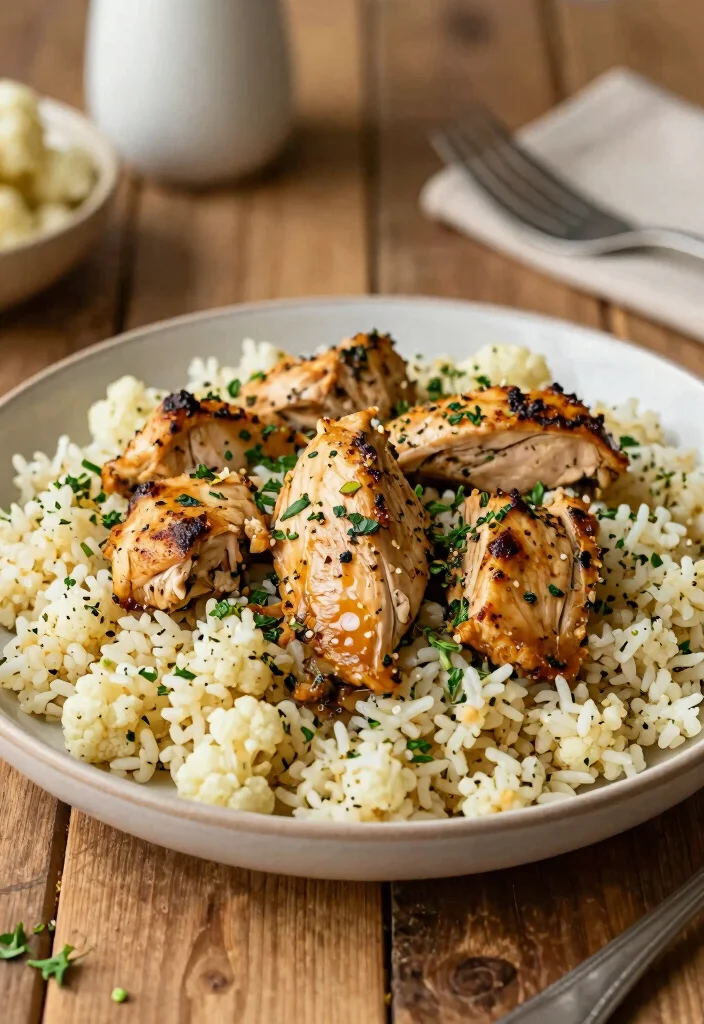 18 Dinner Recipes Dairy Free: Easy Weeknight Options - 5. Garlic Herb Chicken Cauliflower Rice 1