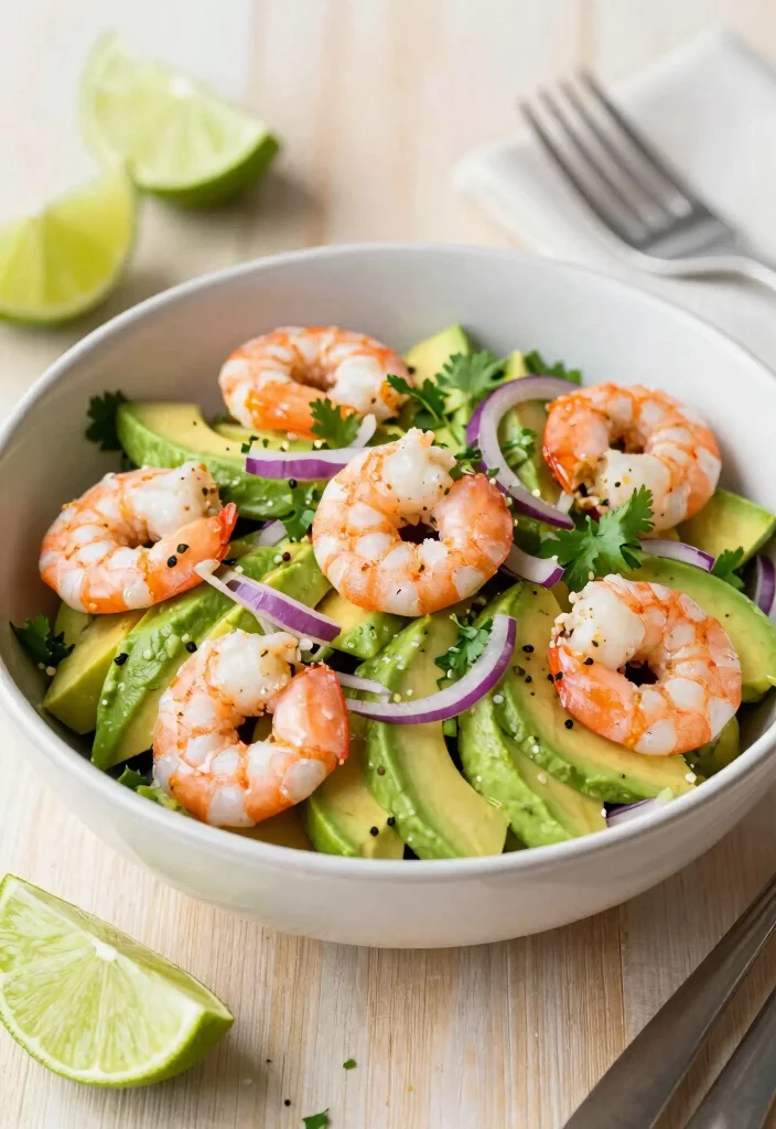 18 Dinner Recipes Low Carb Flavor Forward Choices - 18. Avocado and Shrimp Salad 1