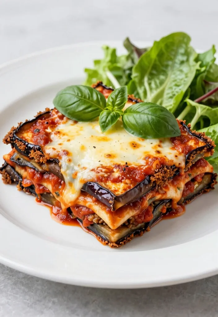 18 Dinner Recipes Low Carb Flavor Forward Choices - 7. Eggplant Parmesan Stack 1