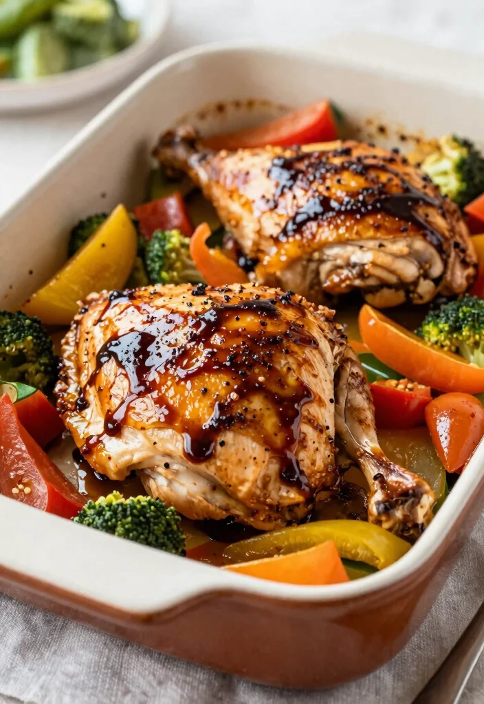 18 Dinner Recipes With Chicken Breast: Lean Family Favorites - 15. Balsamic Glazed Chicken and Vegetables 1