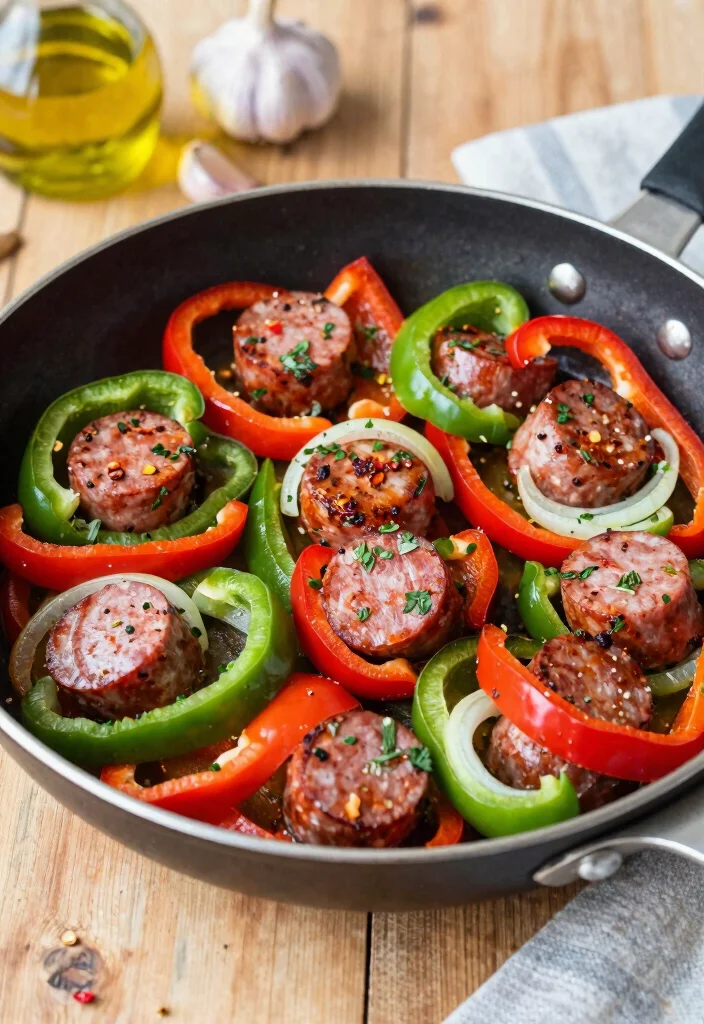 18 Dinner Recipes With Sausage: Bold Savory Plates - 1. One-Pan Italian Sausage and Peppers 1