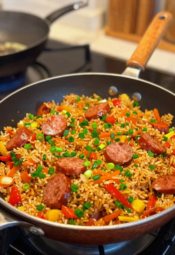18 Dinner Recipes With Sausage: Bold Savory Plates - 14. Sausage Fried Rice 1
