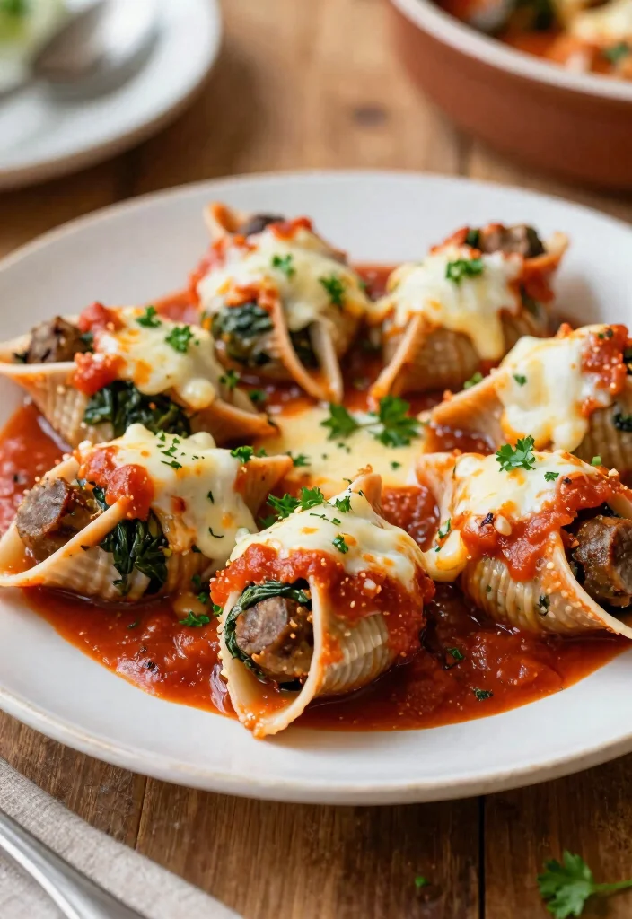 18 Dinner Recipes With Sausage: Bold Savory Plates - 16. Sausage and Spinach Stuffed Shells 1