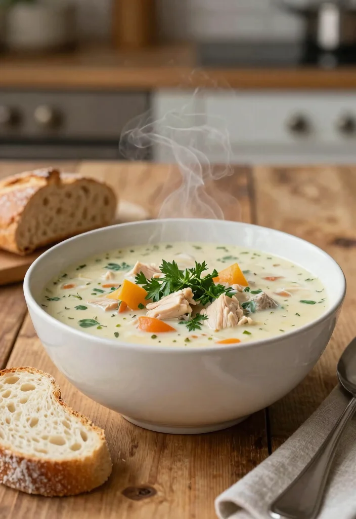 18 Dinner Recipes for Picky Eaters: Kid Approved Hits - 11. Creamy Chicken and Vegetable Soup 1