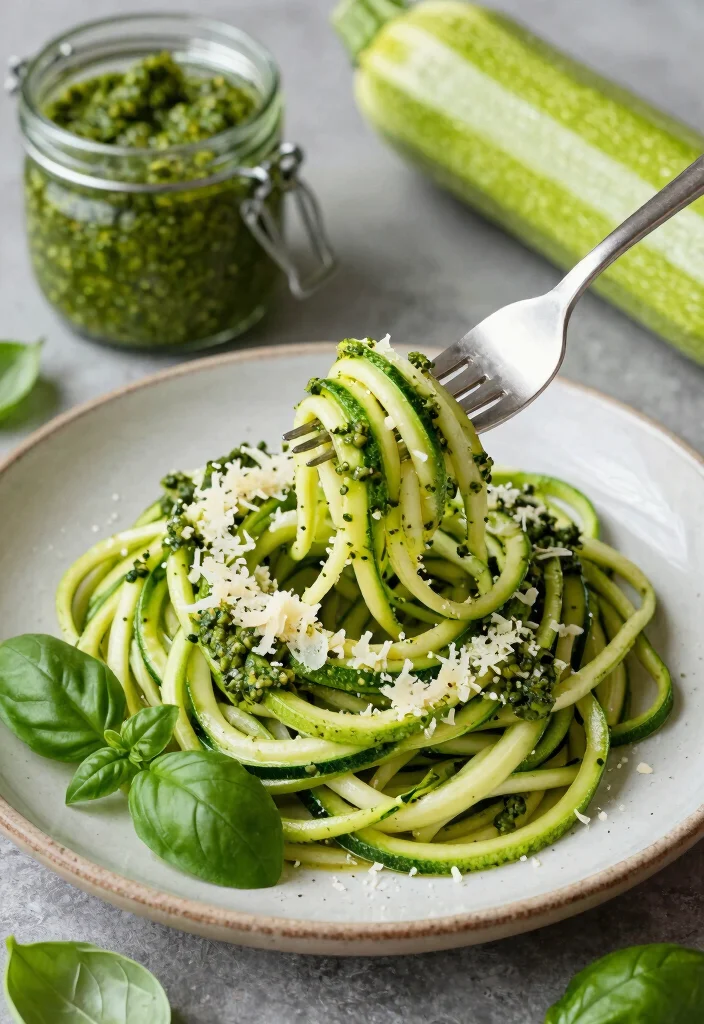 18 Dinner Recipes for Picky Eaters: Kid Approved Hits - 6. Zucchini Noodles with Pesto 1