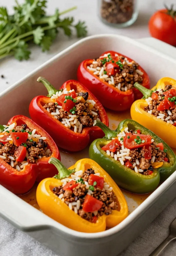 18 Easy Gluten Free Dinner Recipes for Busy Families - 11. Italian Stuffed Peppers 1