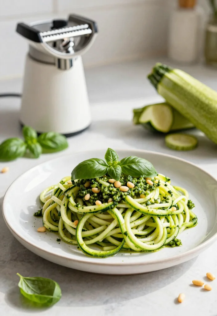 18 Easy Gluten Free Dinner Recipes for Busy Families - 3. Zucchini Noodles with Pesto 1
