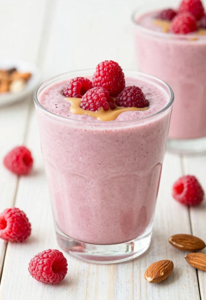 18 Fruit Smoothie Recipes Healthy Fresh Blends - 9. Raspberry Almond Smoothie 1