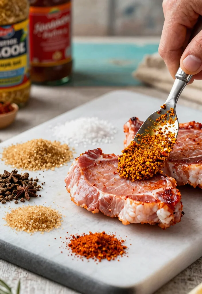 18 Grilled Pork Chop Recipes: Smoky Juicy Perfection - 10. Spicy Mustard Rub 1