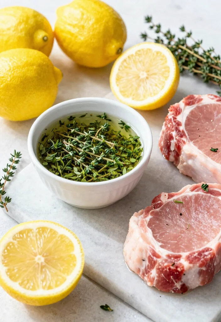 18 Grilled Pork Chop Recipes: Smoky Juicy Perfection - 18. Thyme and Lemon Marinade 1