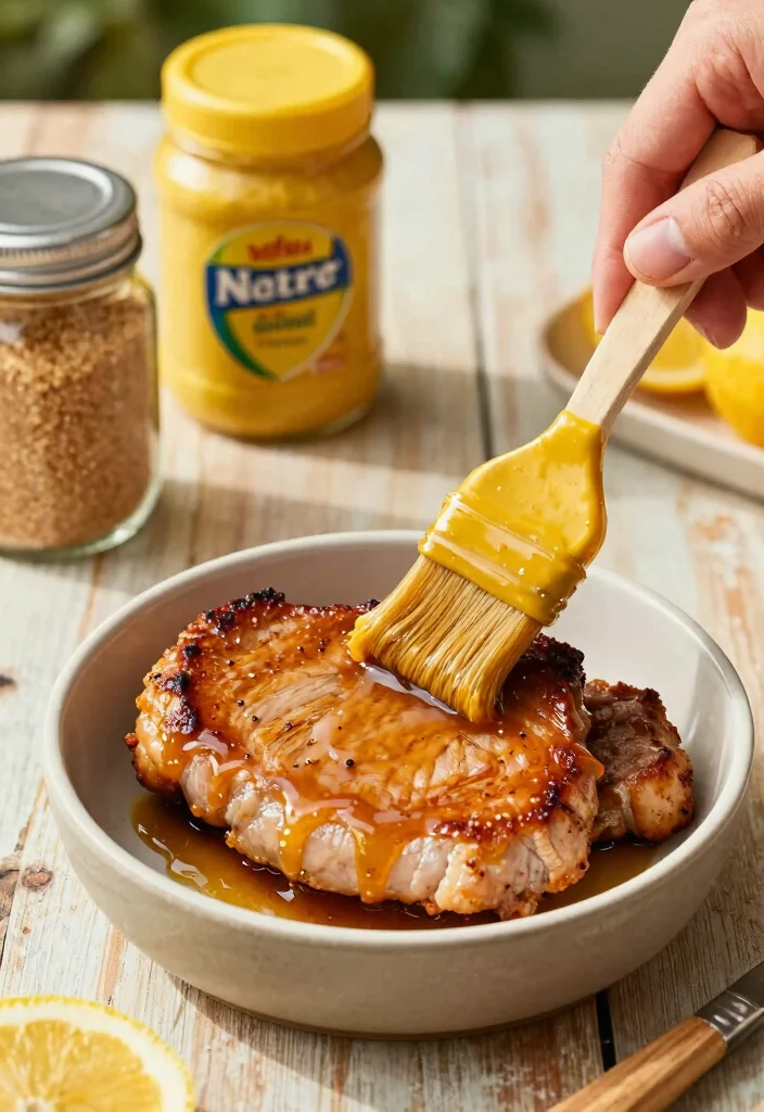 18 Grilled Pork Chop Recipes: Smoky Juicy Perfection - 8. Mustard and Brown Sugar Glaze 1
