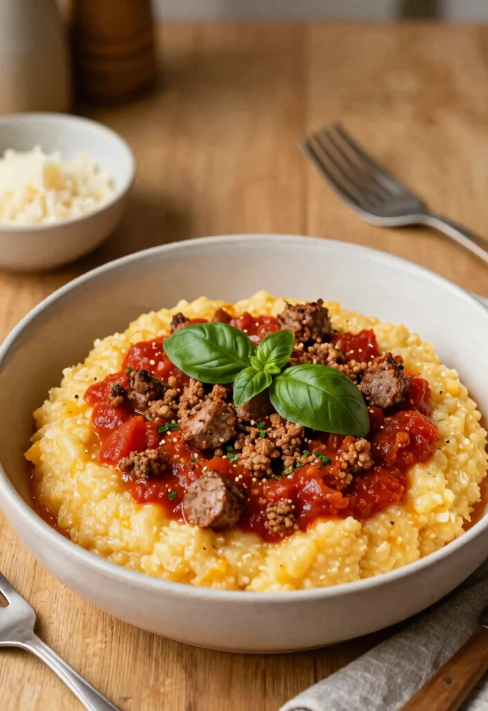 18 Ground Pork Sausage Recipes: Savory Comfort Meals - 6. Italian Sausage and Polenta Bowl 1