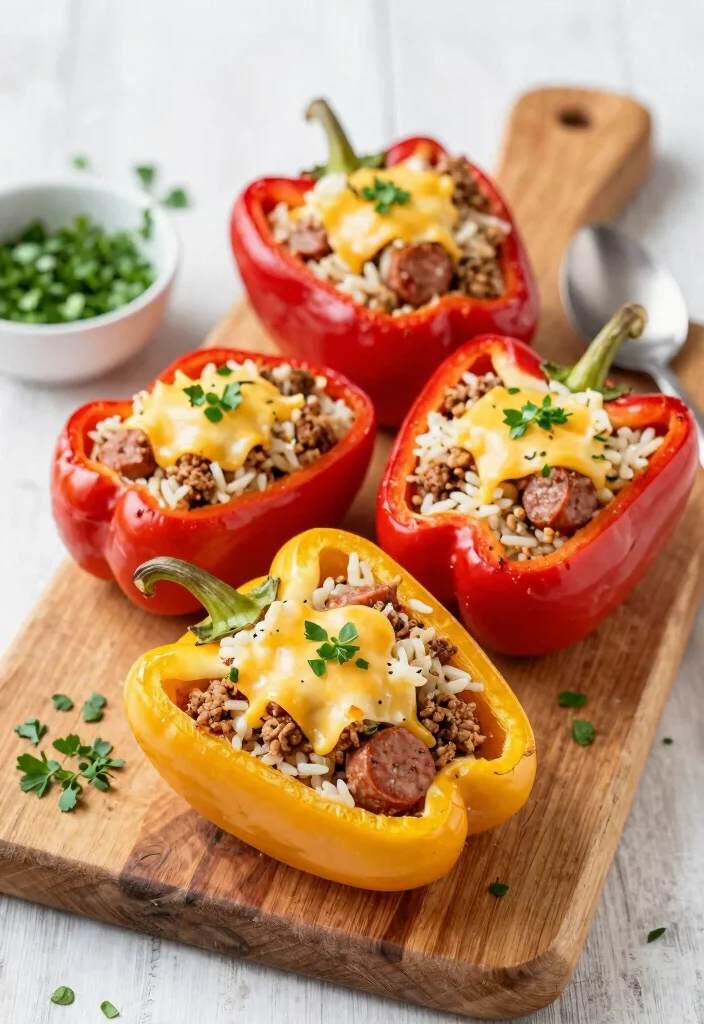 18 Ground Pork Sausage Recipes: Savory Comfort Meals - 7. Ground Pork Sausage Stuffed Peppers 1