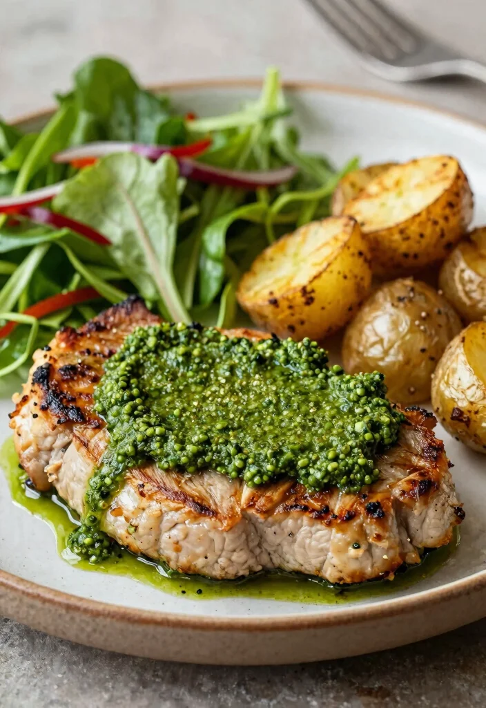 18 Juicy Boneless Pork Chop Recipes in the Oven for Healthy Meal Prep - 13. Pesto Baked Pork Chops 1