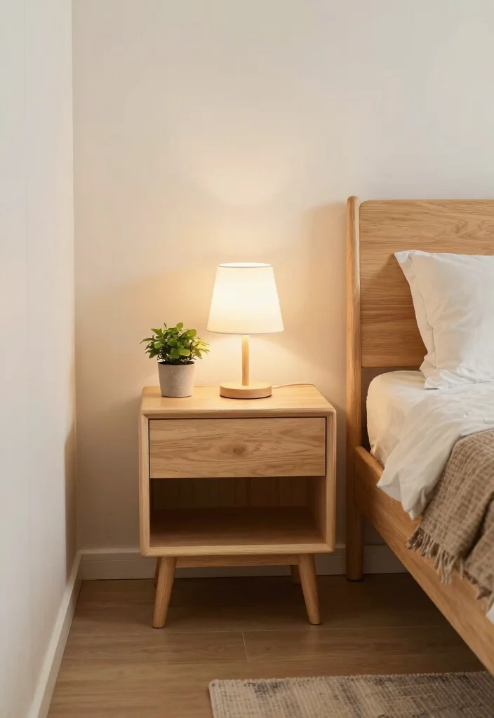 15 Bed Stand Design Ideas With Sleek Functional Style - 10. Compact Nightstands for Small Spaces 1