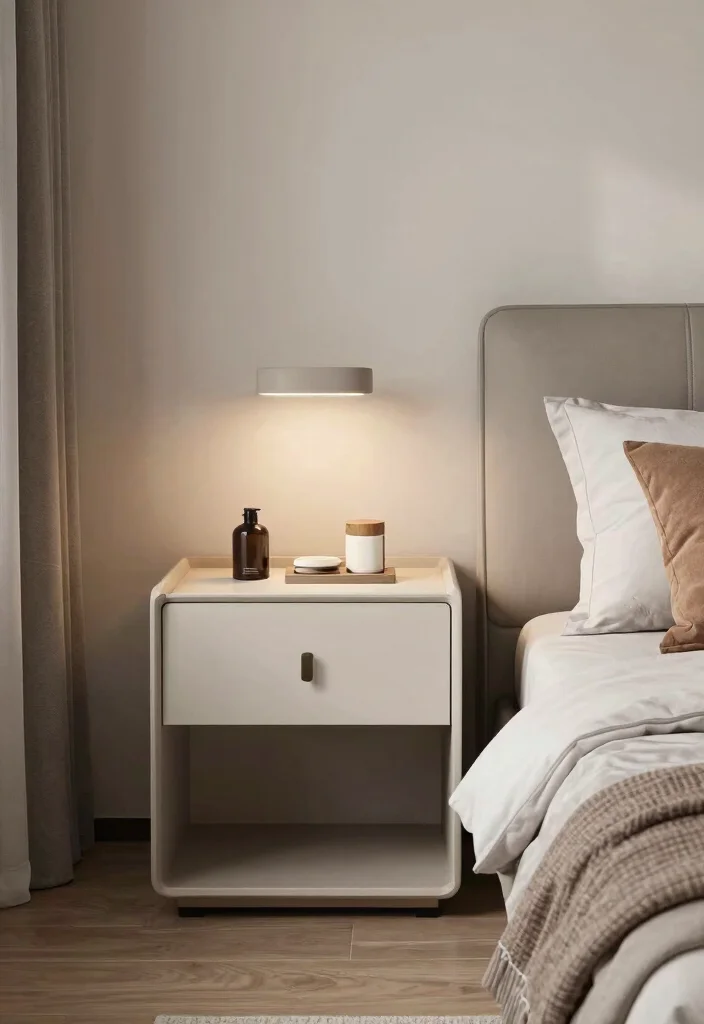 15 Bed Stand Design Ideas With Sleek Functional Style - 12. Bedside Tables with Built-in Lighting 1