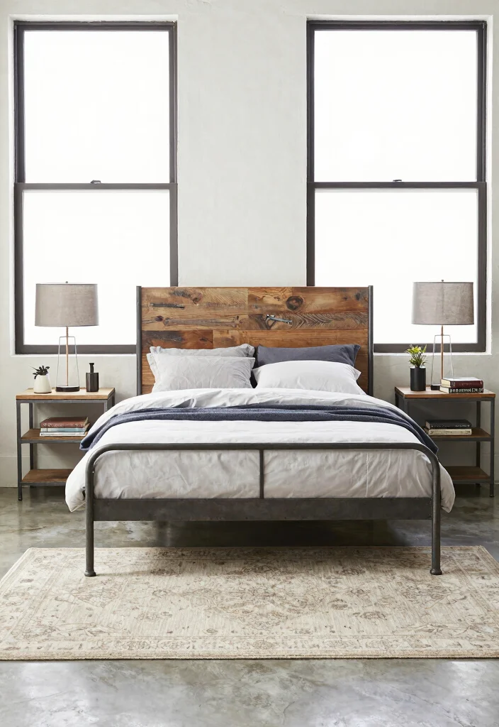 15 Bed Stand Design Ideas With Sleek Functional Style - 3. Industrial Style Nightstands 1
