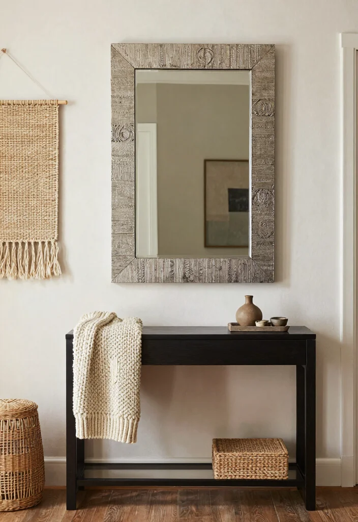 15 Entry Way With Mirrors Ideas That Feel Bright & Spacious 12 15 Entry Way With Mirrors Ideas That Feel Bright & Spacious - 11. Textured Mirrors for Depth and Interest 1