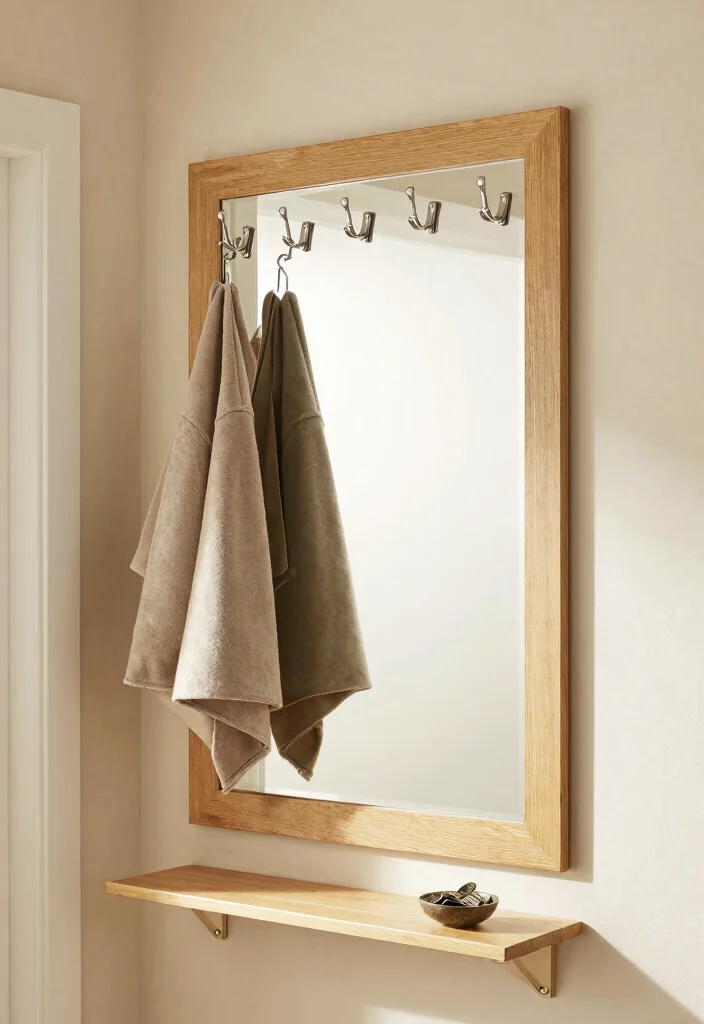 15 Entry Way With Mirrors Ideas That Feel Bright & Spacious 15 15 Entry Way With Mirrors Ideas That Feel Bright & Spacious - 14. Multi-Functional Mirrors for Efficient Use 1