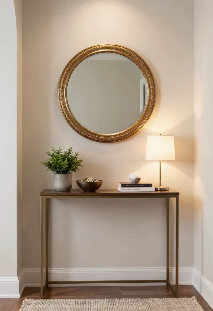 15 Entry Way With Mirrors Ideas That Feel Bright & Spacious 3 15 Entry Way With Mirrors Ideas That Feel Bright & Spacious - 2. Round Mirrors for Soft Elegance 1