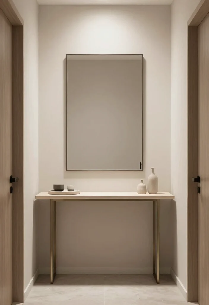 15 Entry Way With Mirrors Ideas That Feel Bright & Spacious 10 15 Entry Way With Mirrors Ideas That Feel Bright & Spacious - 9. Minimalist Mirrors for Clean Lines 1