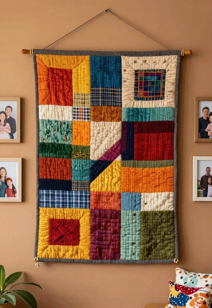 16 Boho Yarn Wall Art Ideas With Handmade Texture 13 16 Boho Yarn Wall Art Ideas With Handmade Texture - 12. Yarn Quilted Wall Hangings 1