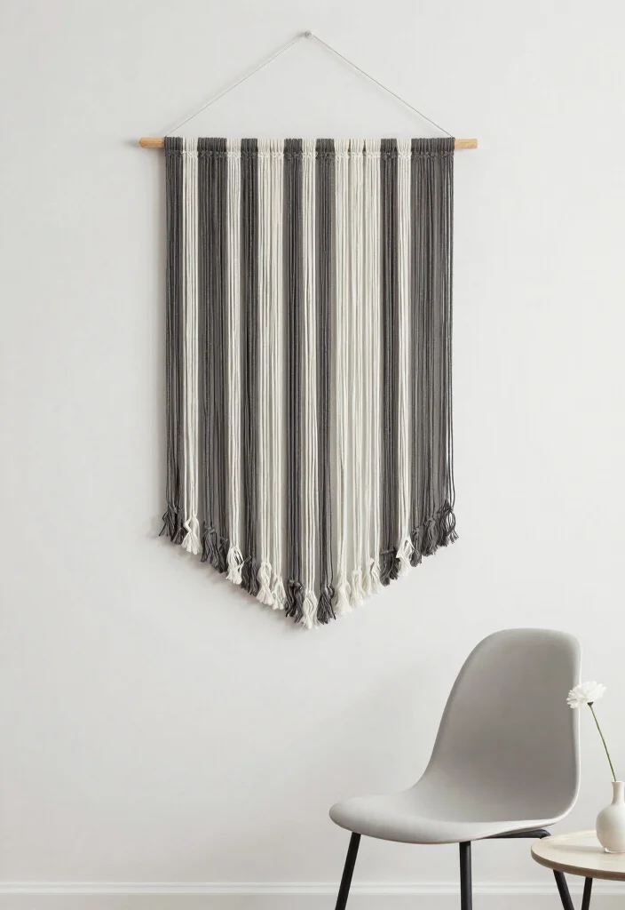 16 Boho Yarn Wall Art Ideas With Handmade Texture 4 16 Boho Yarn Wall Art Ideas With Handmade Texture - 3. Minimalist Yarn Wall Hangings 1