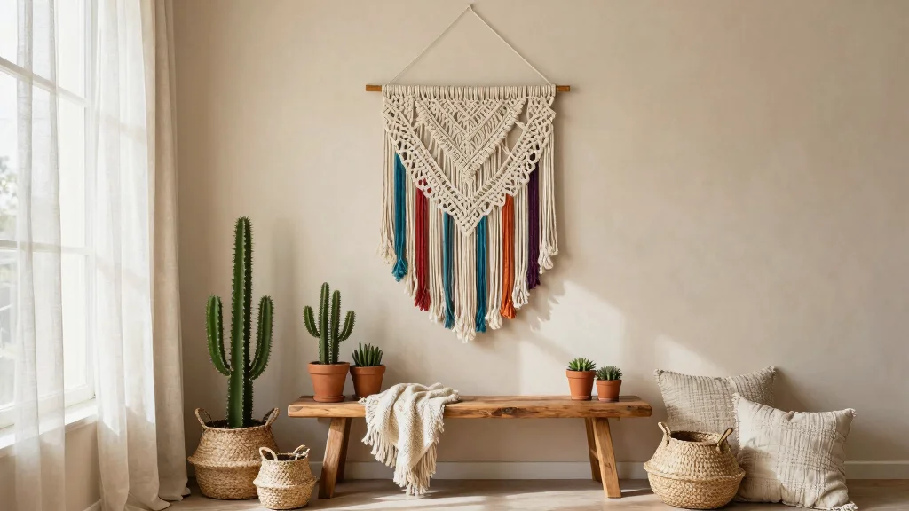 16 Boho Yarn Wall Art Ideas With Handmade Texture 6 16 Boho Yarn Wall Art Ideas With Handmade Texture