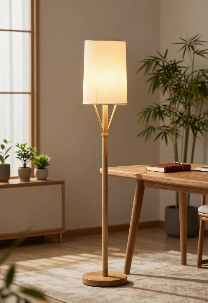 16 Office Floor Lamp Ideas With Stylish Task Lighting 2 16 Office Floor Lamp Ideas With Stylish Task Lighting - 1. Bamboo Bliss: Eco-Friendly and Elegant 1