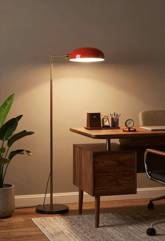 16 Office Floor Lamp Ideas With Stylish Task Lighting 11 16 Office Floor Lamp Ideas With Stylish Task Lighting - 10. Retro Revival: Mid-Century Modern Lamps 1