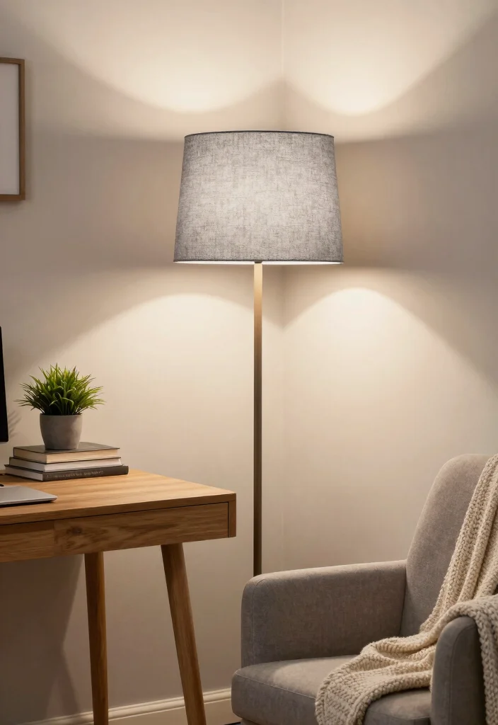16 Office Floor Lamp Ideas With Stylish Task Lighting 5 16 Office Floor Lamp Ideas With Stylish Task Lighting - 4. Soft Serenity: Fabric Shade Floor Lamps 1