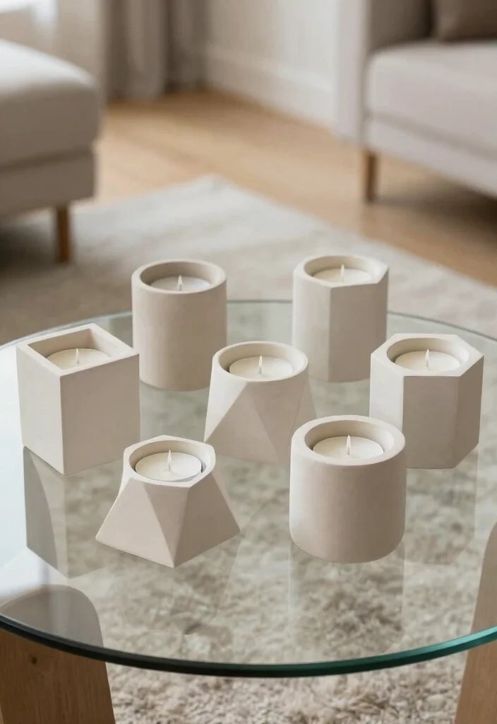 16 Plaster Candle Holder Ideas With Minimal Aesthetic 2 16 Plaster Candle Holder Ideas With Minimal Aesthetic - 1. Geometric Shapes for a Modern Touch 1